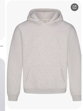 SKIMS Womens Heather Light Gray Hoodie